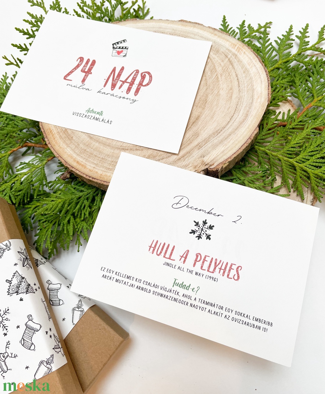 Karácsonyi film maraton - adventi visszaszámlálás, kalendárium, adventi naptár - karácsony - adventi díszek - adventi naptár - Meska.hu