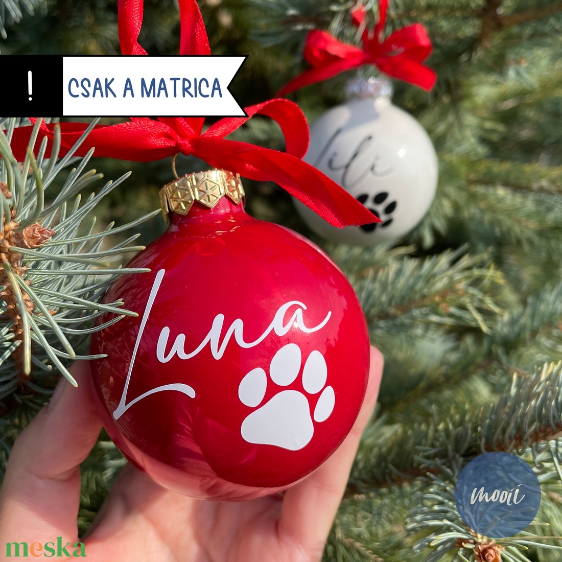 DIY - csináld magad kutyás, tappancsos karácsonyi gömb felirat matrica - kiskedvenc téma - otthon & életmód - papír, írószer - matrica, matrica csomag - Meska.hu