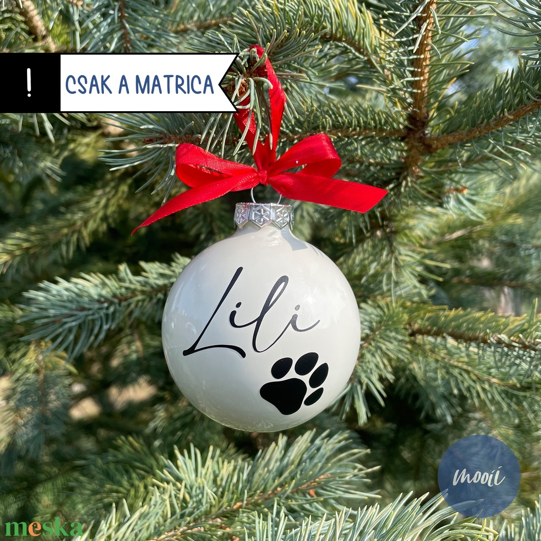 DIY - csináld magad kutyás, tappancsos karácsonyi gömb felirat matrica - kiskedvenc téma - otthon & életmód - papír, írószer - matrica, matrica csomag - Meska.hu