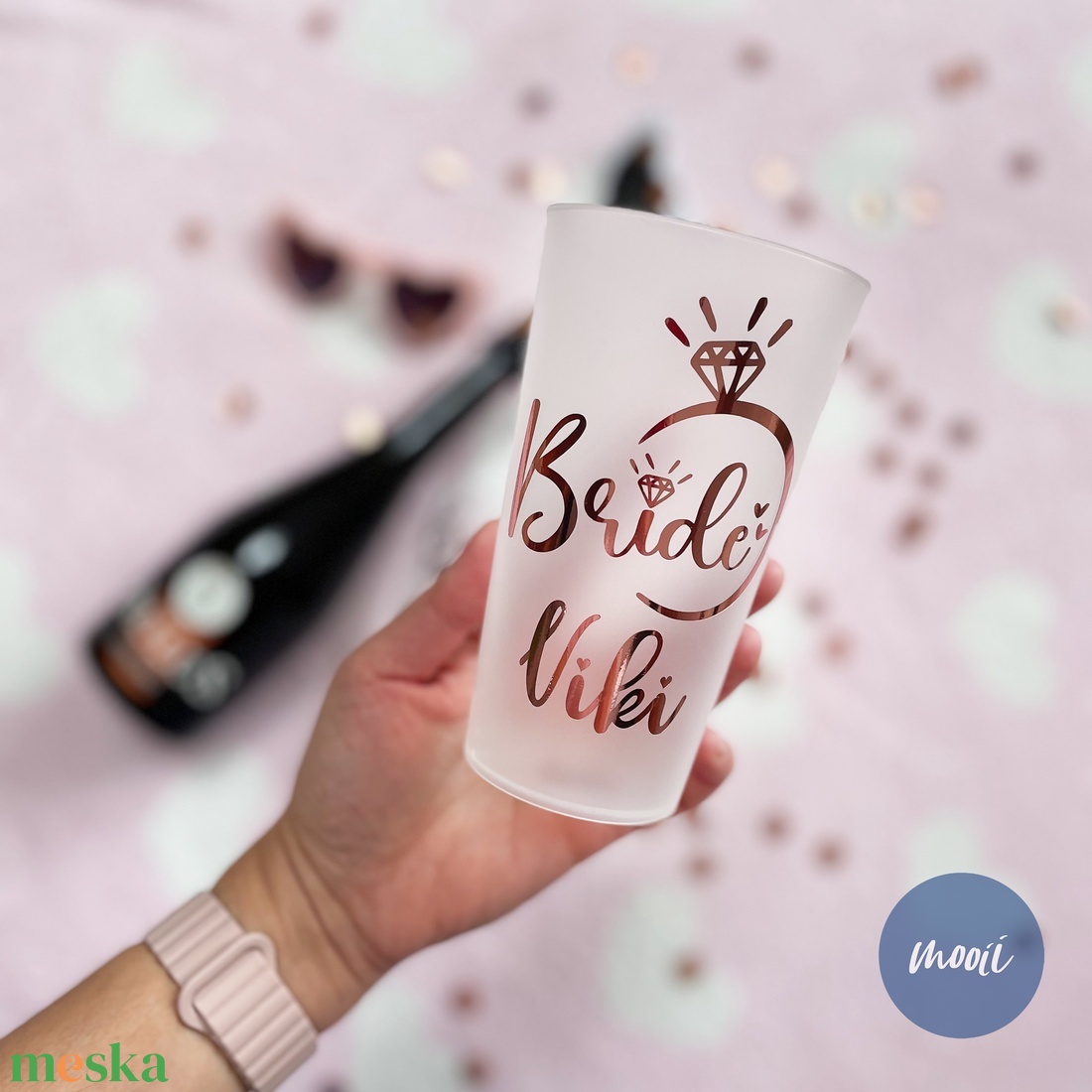 Bride és Bride Squad - lánybúcsús pohár, RE-POHÁR, fesztiválpohár, lánybúcsú partykellék - esküvő - lánybúcsú - Meska.hu
