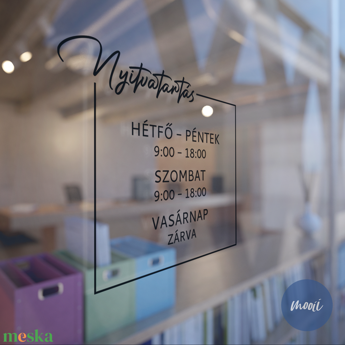 Keretes, négyzet alakú kalligrafikus feliratú nyitvatartás matrica bejárati ajtóra, kerek dizájn, személyre szabható - otthon & életmód - dekoráció - ajtó- és ablak dekoráció - ablakmatrica - Meska.hu Keretes, négyzet alakú kalligrafikus feliratú nyitvatartás matrica bejárati ajtóra, kerek dizájn, személyre szabható - otthon & életmód - dekoráció - ajtó- és ablak dekoráció - ablakmatrica - Meska.hu