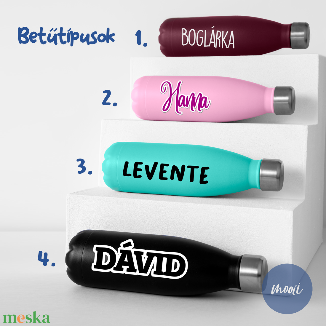 Egyedi név matricák flaskákhoz, kulacsokhoz, üveghez, poharakhoz, bögrékhez, laptopokhoz - otthon & életmód - papír, írószer - matrica, matrica csomag - Meska.hu