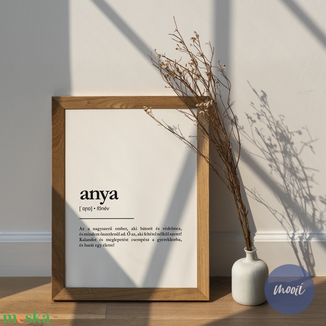 Anya - definíció poszter, Anyák napi kép - digitális termék - otthon & életmód - dekoráció - kép & falikép - poszter - Meska.hu