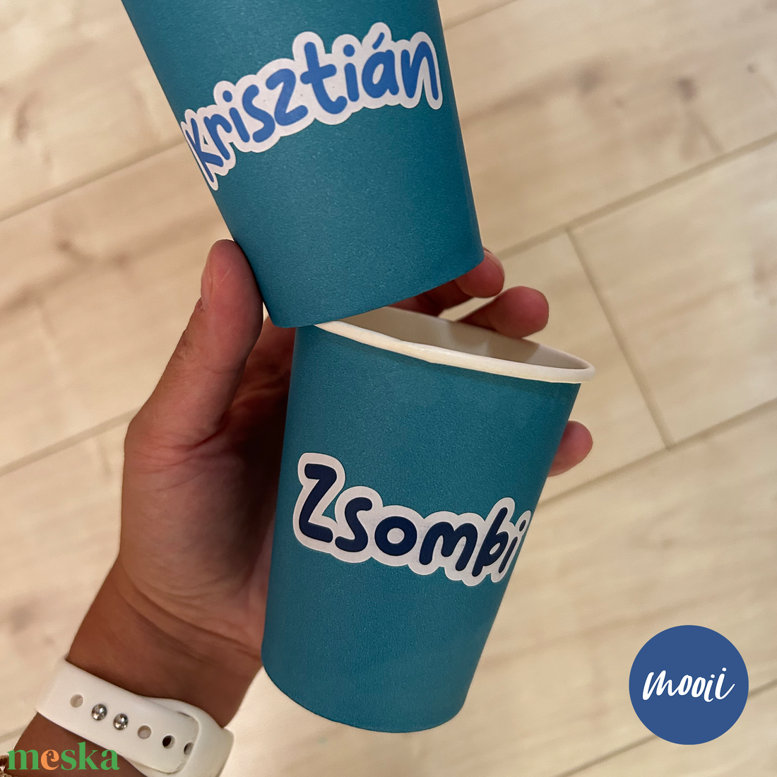 Kontúrvágott névmatrica papírpohárra, partypohárra, pohármatrica - otthon & életmód - papír, írószer - matrica, matrica csomag - Meska.hu