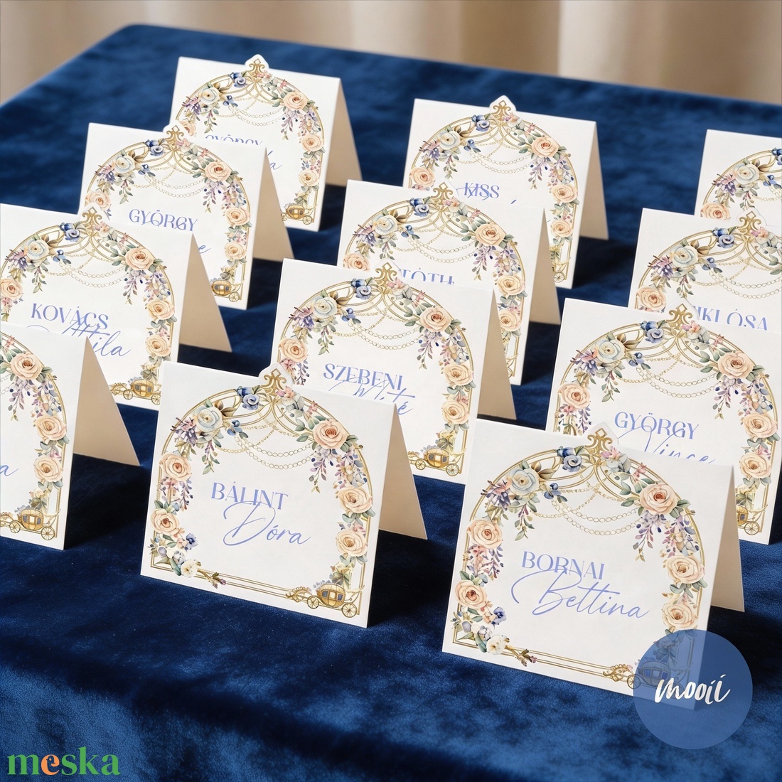 Bridgerton stílusú kontúrvágott esküvői ültetőkártya - esküvő - meghívó & kártya - meghívó - Meska.hu