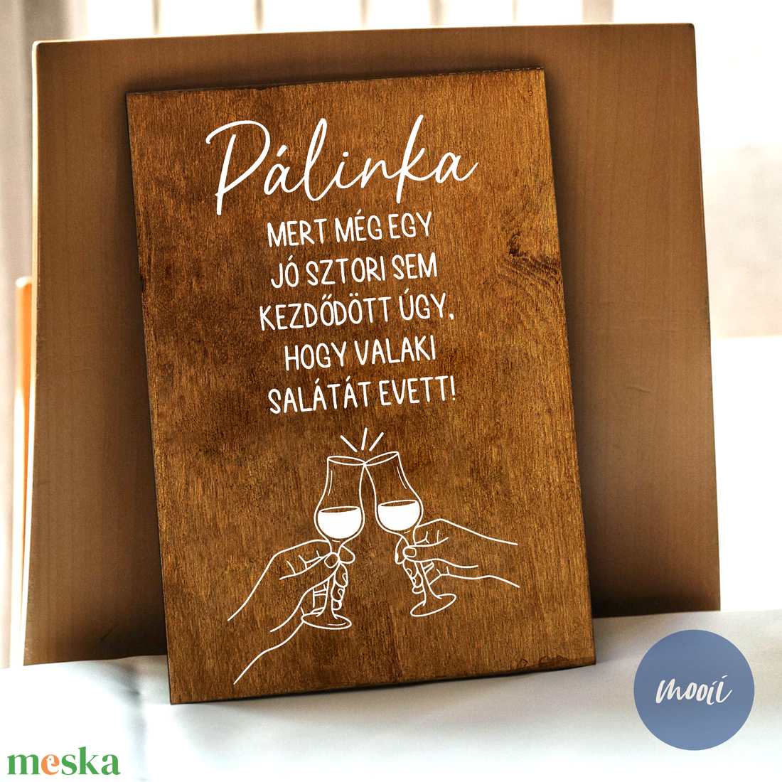 Lakodalmas tábla - A4 méretű rétegelt lemez tábla - Pálinka - mert még egy jó sztori sem kezdődött úgy, hogy valaki... - esküvő - dekoráció - tábla & jelzés - Meska.hu