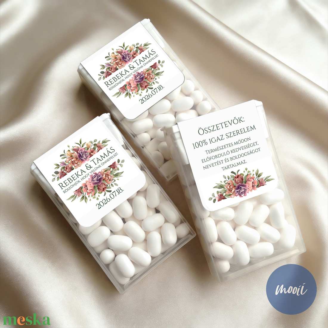 Mentolos cukorka köszönetajándék az esküvőtökre - esküvő - emlék & ajándék - köszönőajándék - Meska.hu