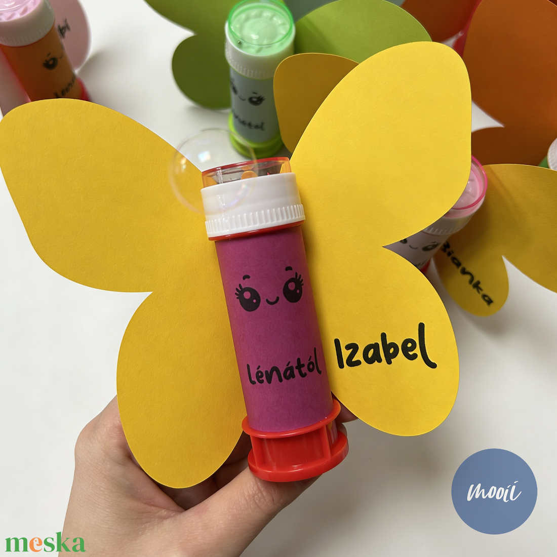 Pillangós buborékfújó � személyre szabott ovis / bölcsis szülinapi ajándék - játék & sport - sport és kikapcsolódás - más játékok, sportok - Meska.hu