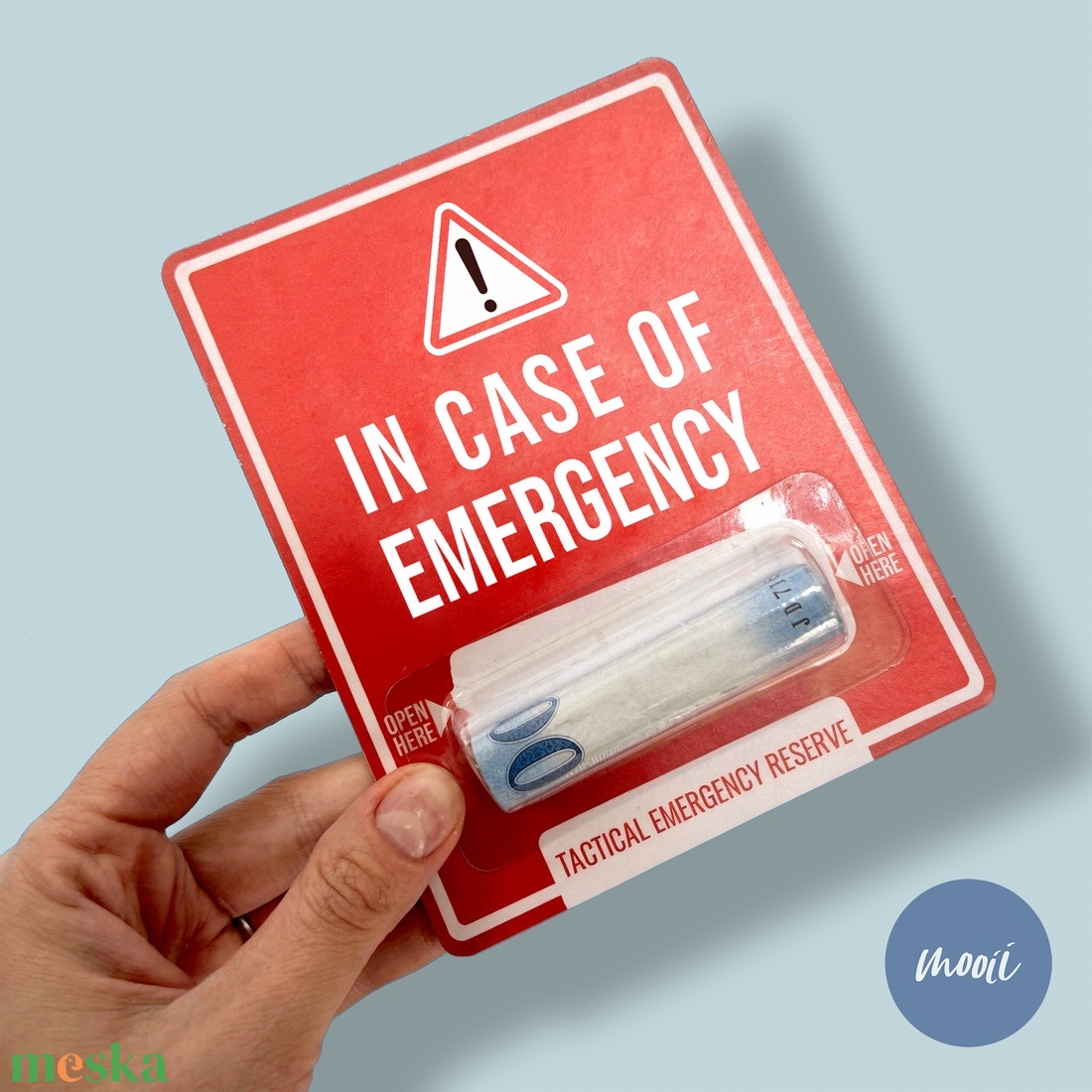 IN CASE OF EMERGENCY - kreatív pénzátadó kártya, DIY ablakos vicces pénzátadó - otthon & életmód - papír, írószer - ajándékozás kellékei - pénzátadó boríték - Meska.hu