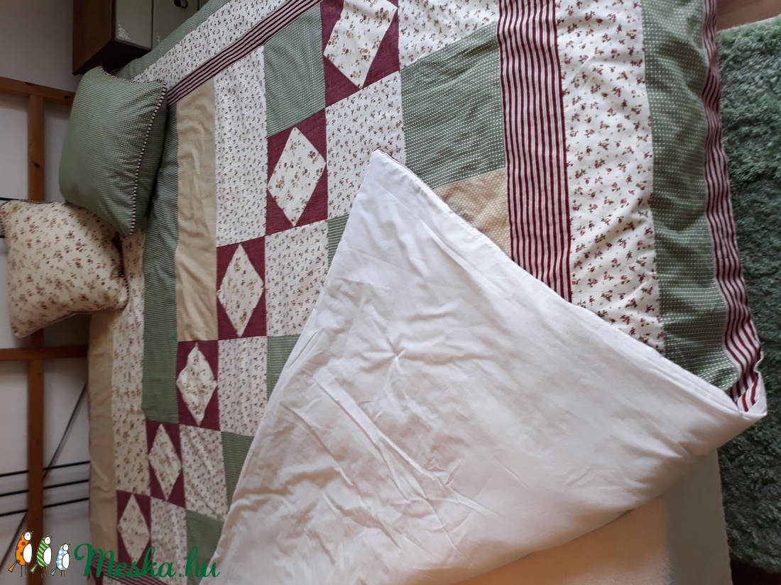 Patchwork ágytakaró dupla méretű - otthon & életmód - lakástextil - ágytakaró - Meska.hu