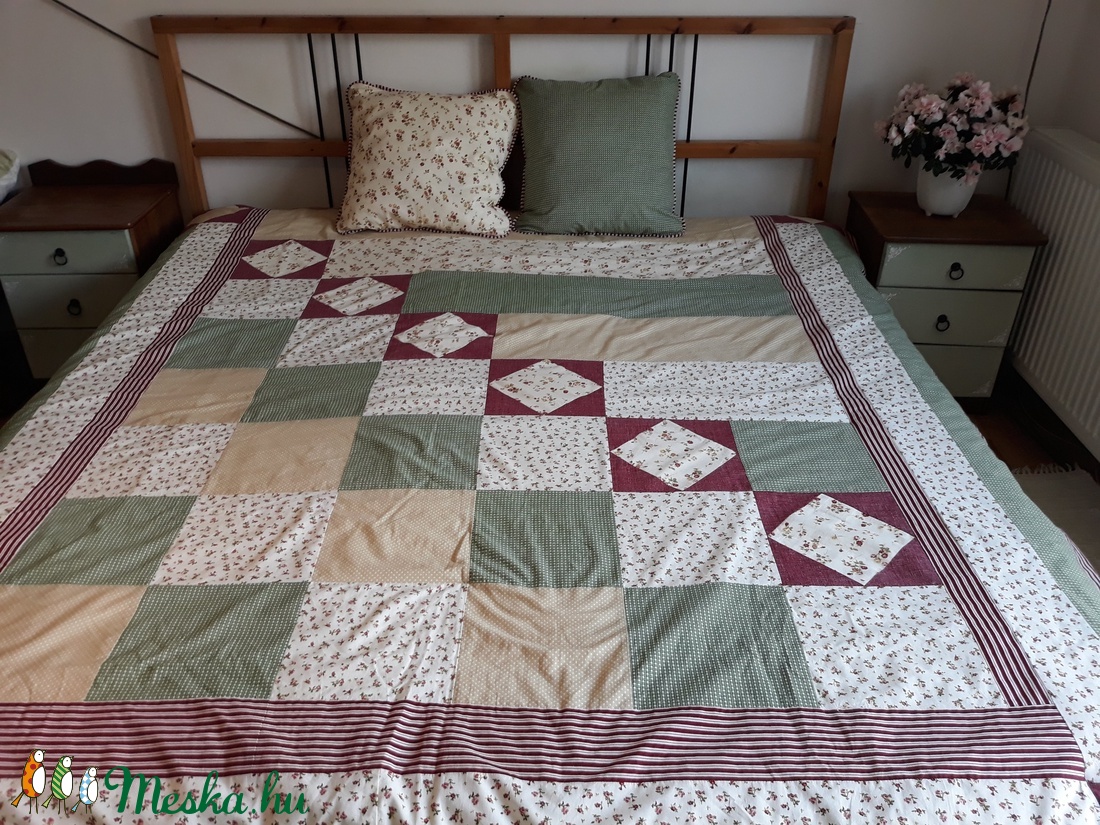 Patchwork ágytakaró dupla méretű - otthon & életmód - lakástextil - ágytakaró - Meska.hu