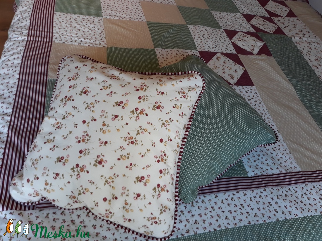 Patchwork ágytakaró dupla méretű - otthon & életmód - lakástextil - ágytakaró - Meska.hu