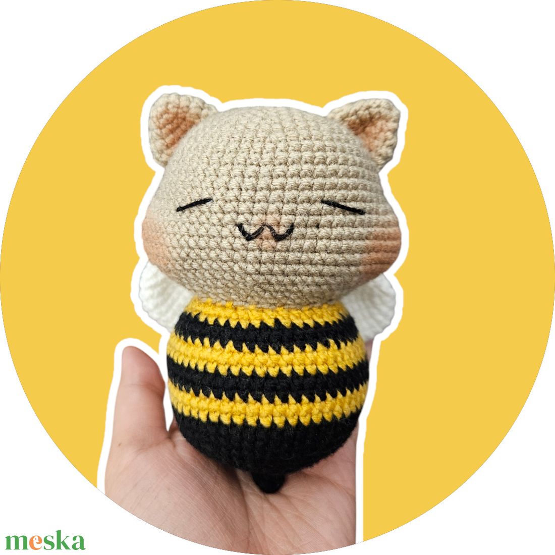 BEE HAPPY - Horgolt MéhecskeCica - játék & sport - plüssállat & játékfigura - más figura - Meska.hu BEE HAPPY - Horgolt MéhecskeCica - játék & sport - plüssállat & játékfigura - más figura - Meska.hu