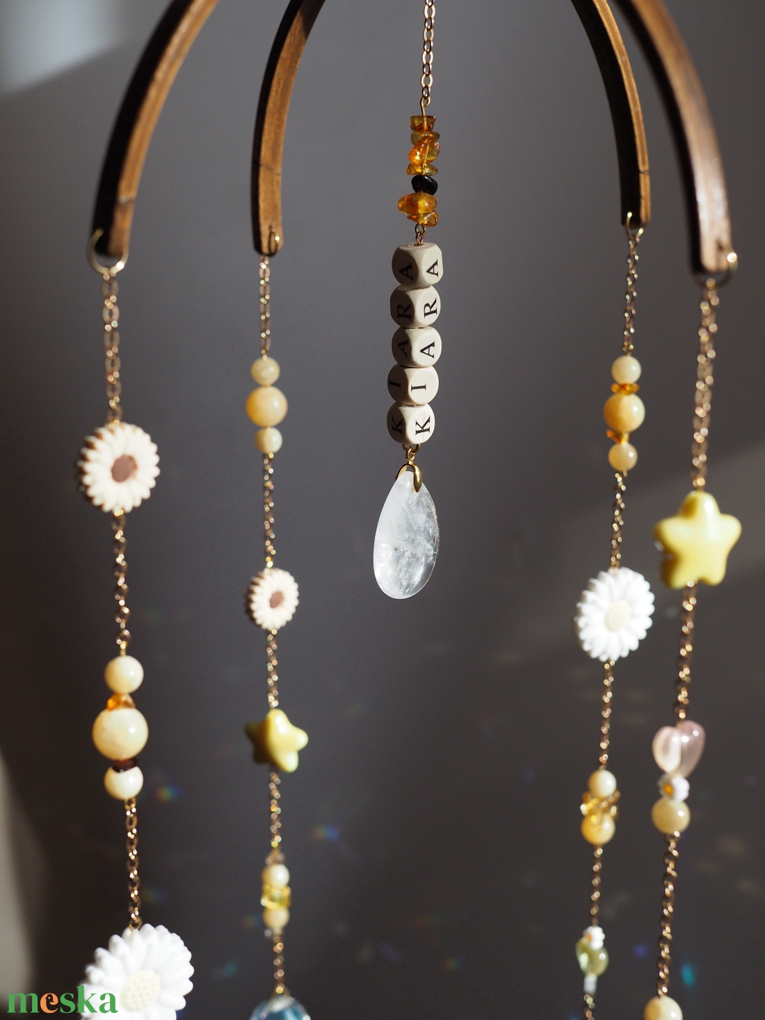 Ásványos baba mobil függő dekor kiságy fölé -  baba születés ajándék - baba - mama - baba játékok - kiságyforgó - Meska.hu