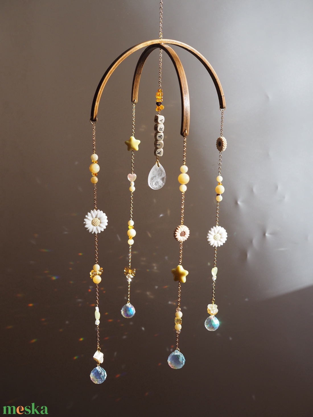 Ásványos baba mobil függő dekor kiságy fölé -  baba születés ajándék - baba - mama - baba játékok - kiságyforgó - Meska.hu