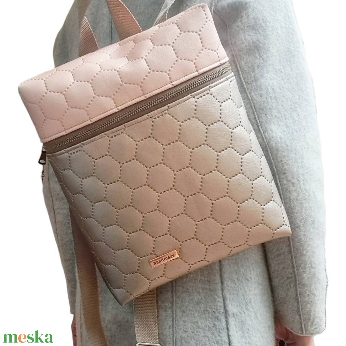 Beige-Rose hátizsák  - táska & tok - hátizsák - hátizsák - Meska.hu