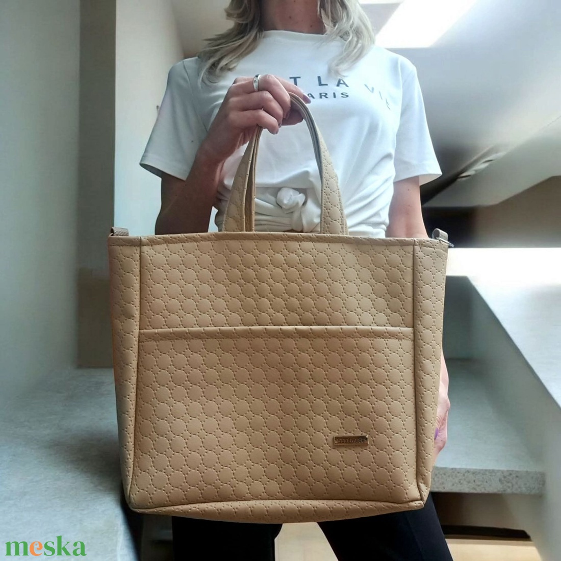 Balance Bag Beige  - táska & tok - kézitáska & válltáska - kézitáska - Meska.hu