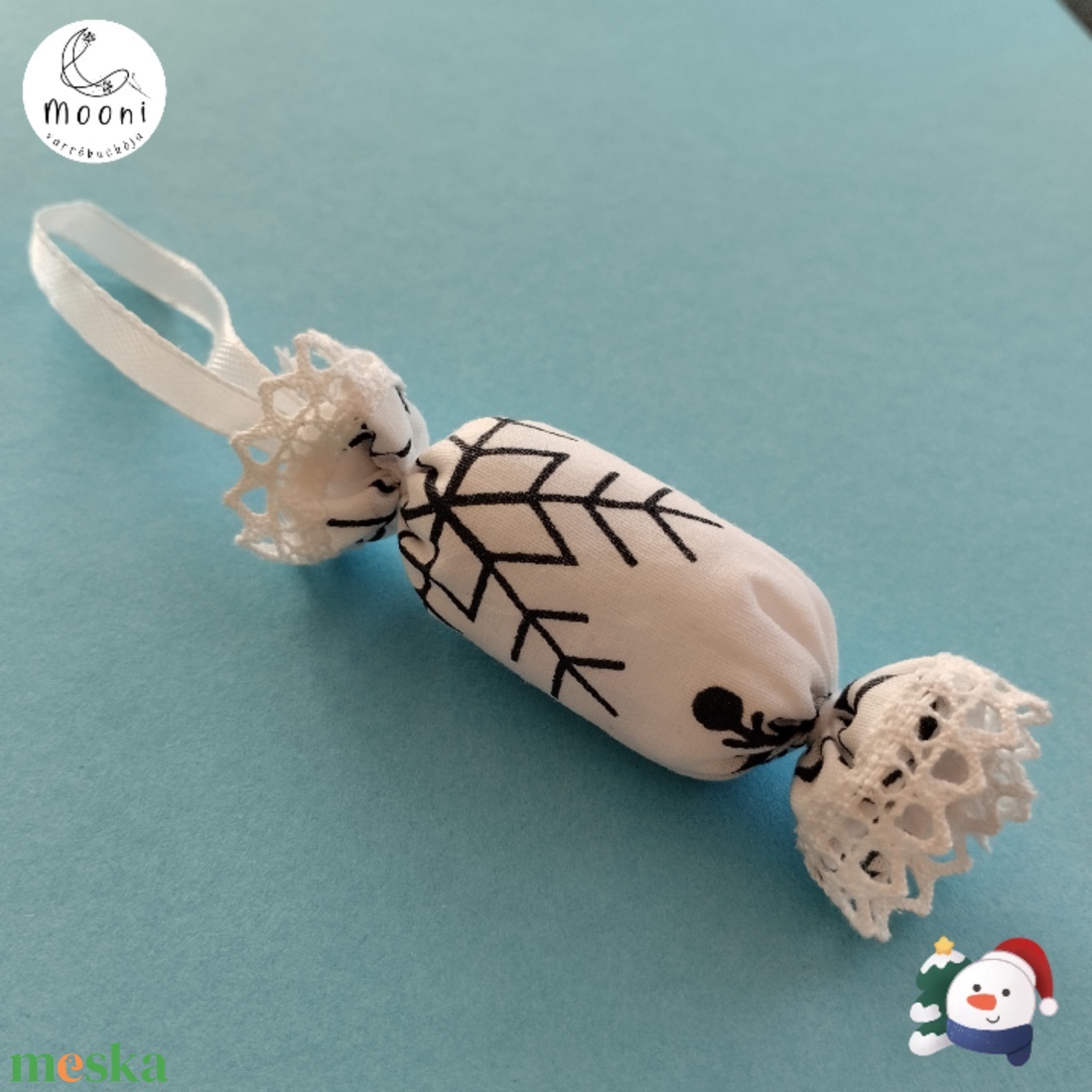 Fehér textil szaloncukor - karácsony - karácsonyi lakásdekoráció - karácsonyfadíszek - Meska.hu Fehér textil szaloncukor - karácsony - karácsonyi lakásdekoráció - karácsonyfadíszek - Meska.hu