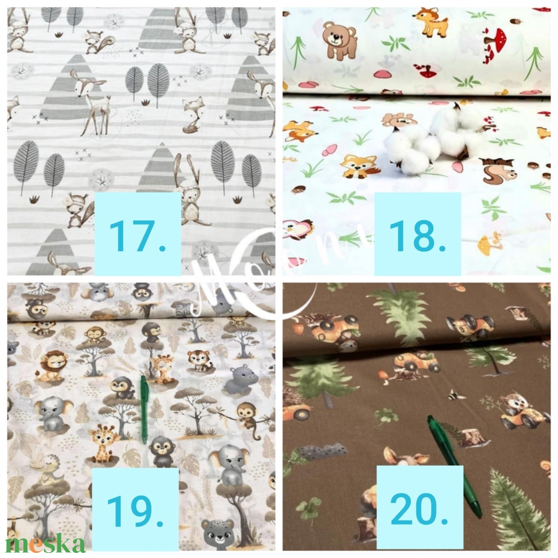 2. Mintás pamutvászon anyagminták rendelésre készülő termékekhez (Nem megvásárolható!) - kellékek & szerszámok - méteráru - szövet - Meska.hu 2. Mintás pamutvászon anyagminták rendelésre készülő termékekhez (Nem megvásárolható!) - kellékek & szerszámok - méteráru - szövet - Meska.hu
