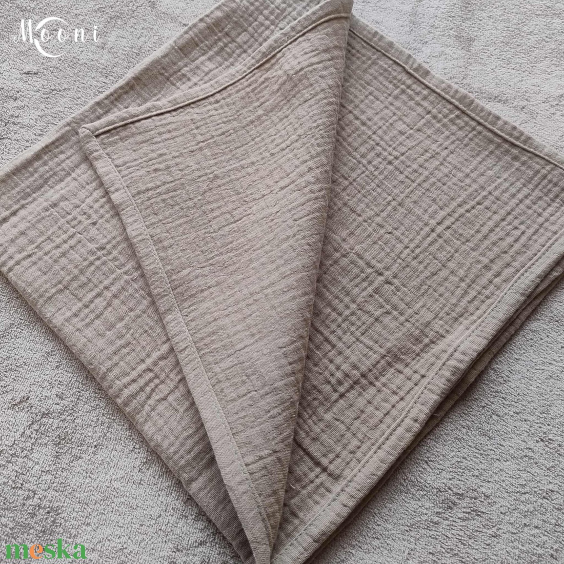 Dupla géz babakendő, textilpelenka (camel) - baba - mama - pelenkázó, babafürdető kellékek - pelenka - Meska.hu