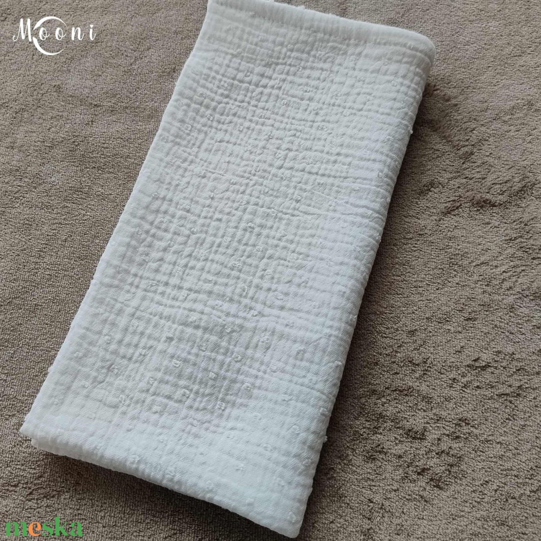 Dupla géz babakendő, textilpelenka (fehér) - baba - mama - pelenkázó, babafürdető kellékek - pelenka - Meska.hu