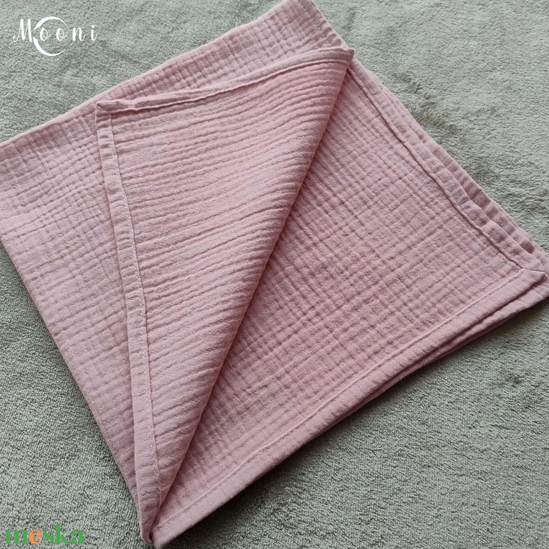 Dupla géz babakendő, textilpelenka (rózsaszín) - szépségápolás - pelenka & babaápolás - pelenka - Meska.hu