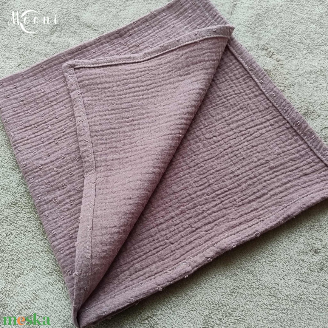 Dupla géz babakendő, textilpelenka (sötét mályva) - szépségápolás - pelenka & babaápolás - pelenka - Meska.hu