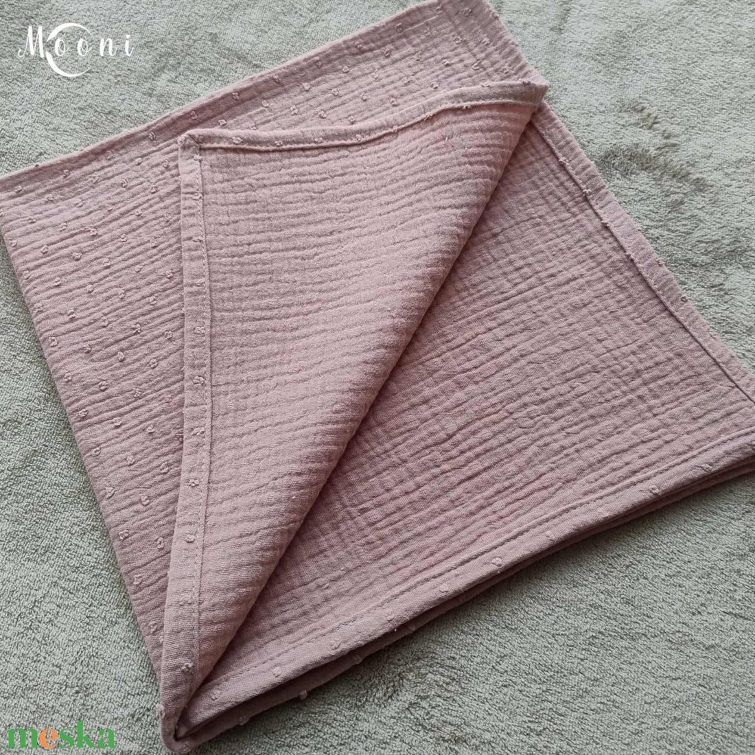 Dupla géz babakendő, textilpelenka (világos mályva) - baba - mama - pelenkázó, babafürdető kellékek - pelenka - Meska.hu