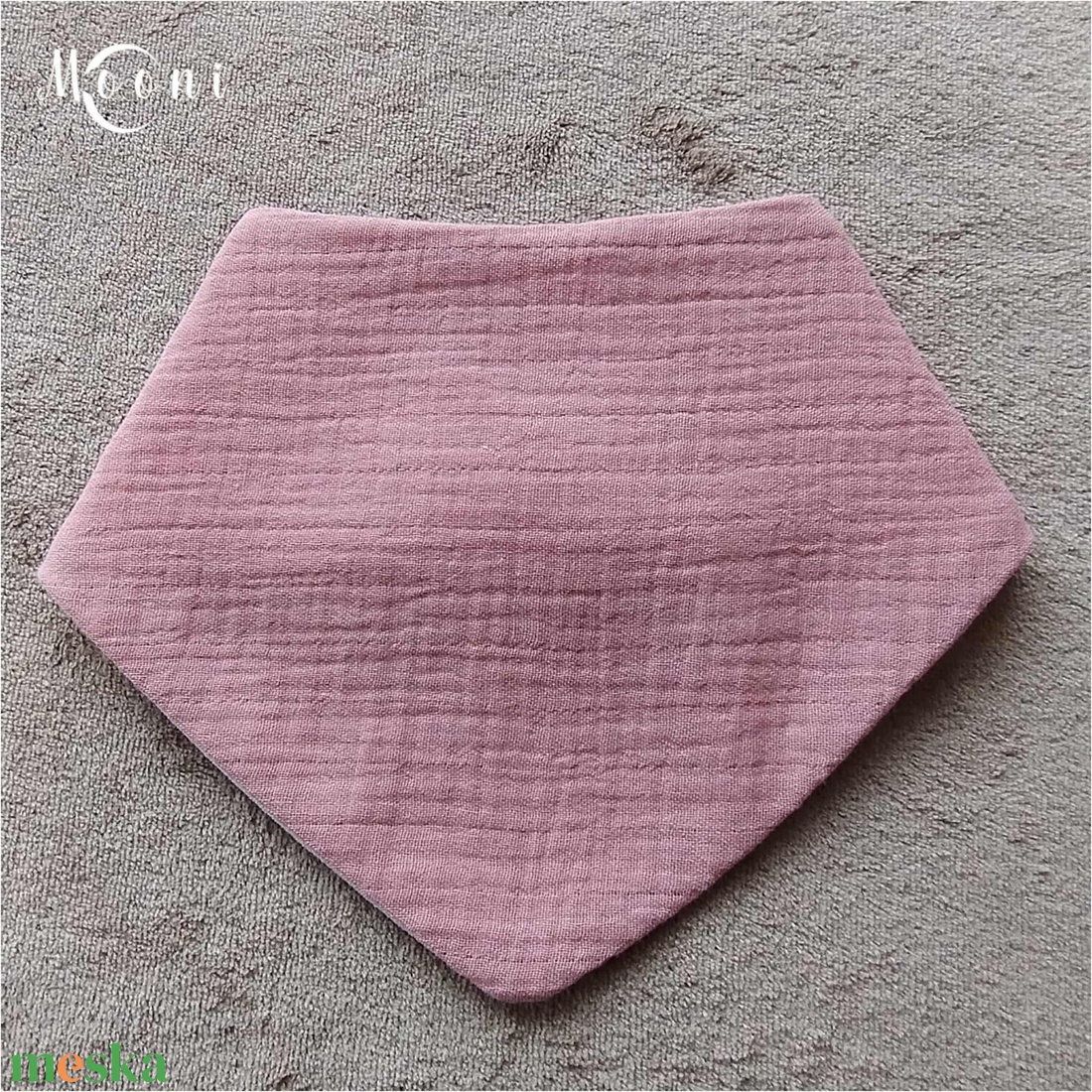 Dupla géz / waffle nyálkendő (rózsaszín) - ruha & divat - babaruha & gyerekruha - előke & nyálkendő - Meska.hu