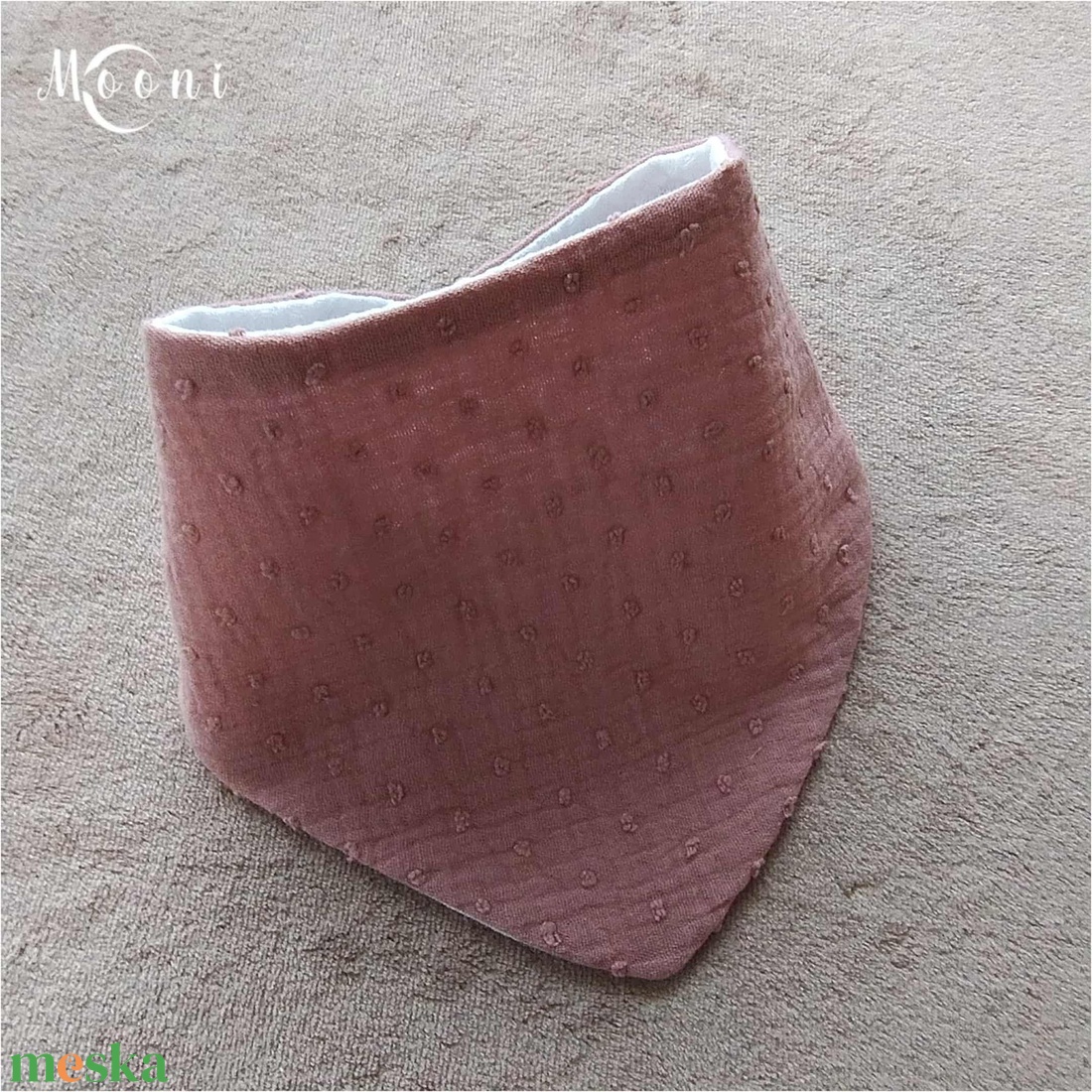 Dupla géz / waffle nyálkendő (világos mályva) - ruha & divat - babaruha & gyerekruha - előke & nyálkendő - Meska.hu