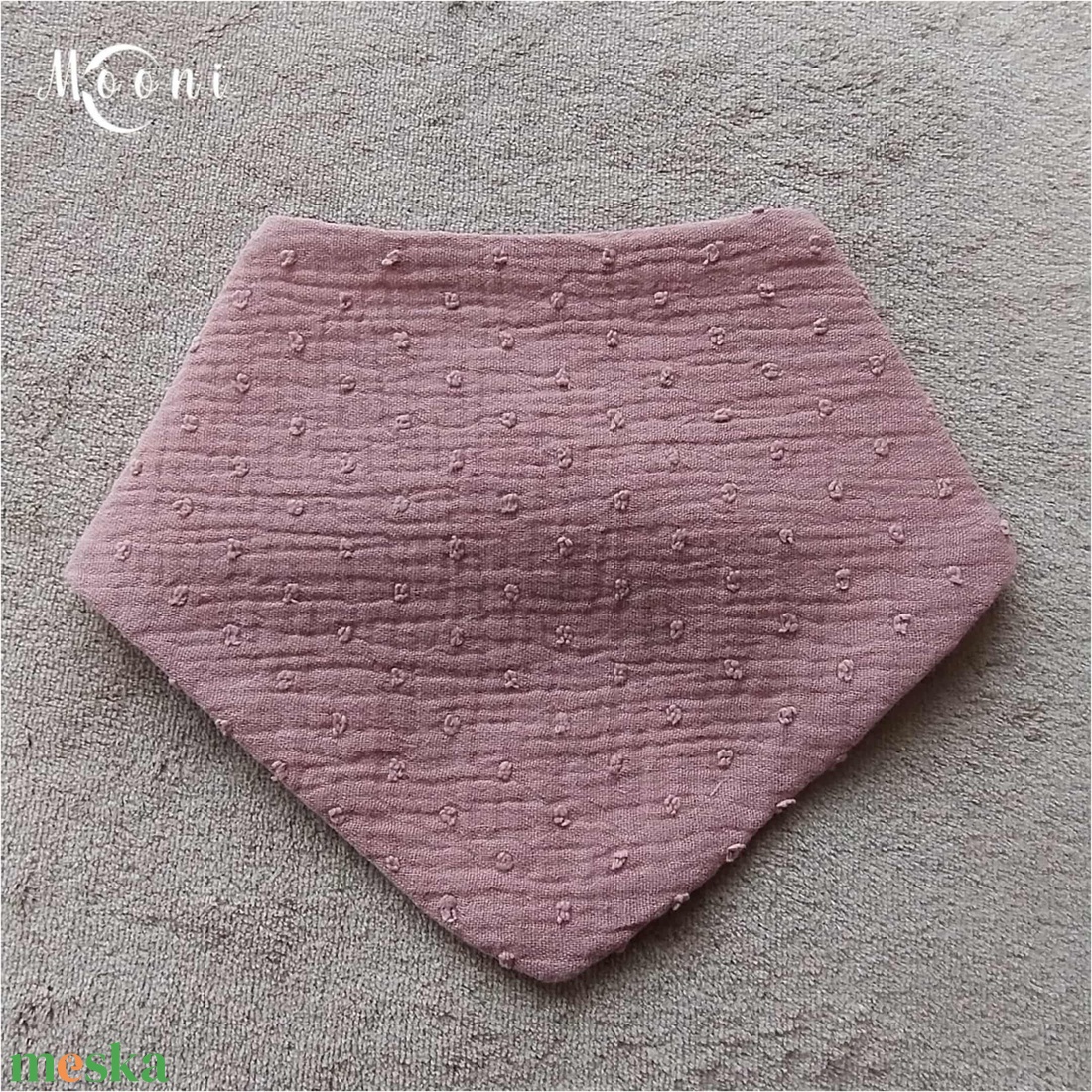 Dupla géz / waffle nyálkendő (világos mályva) - ruha & divat - babaruha & gyerekruha - előke & nyálkendő - Meska.hu