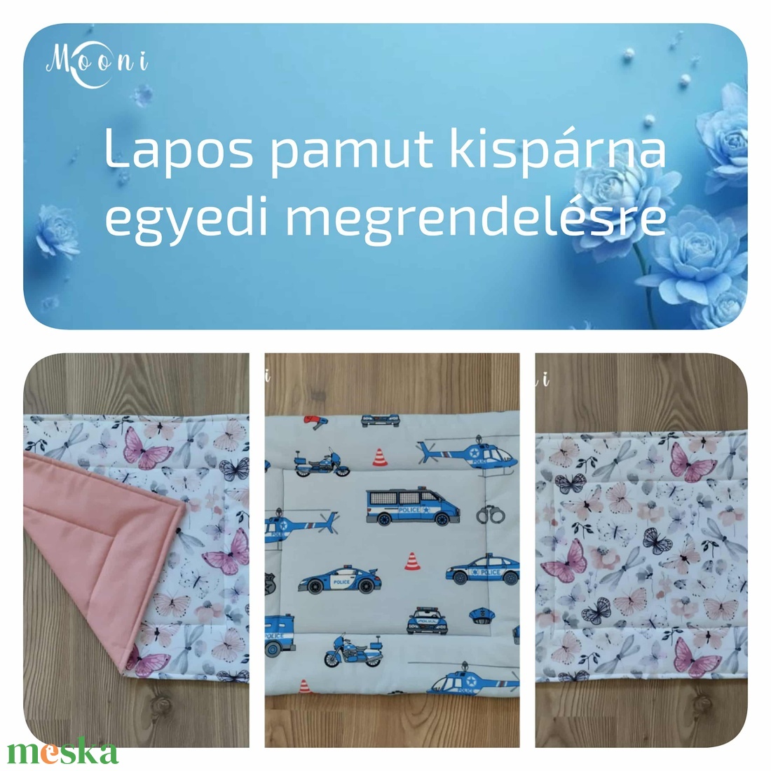 Lapos pamut kispárna - otthon & életmód - babaszoba, gyerekszoba - baba ágynemű - Meska.hu