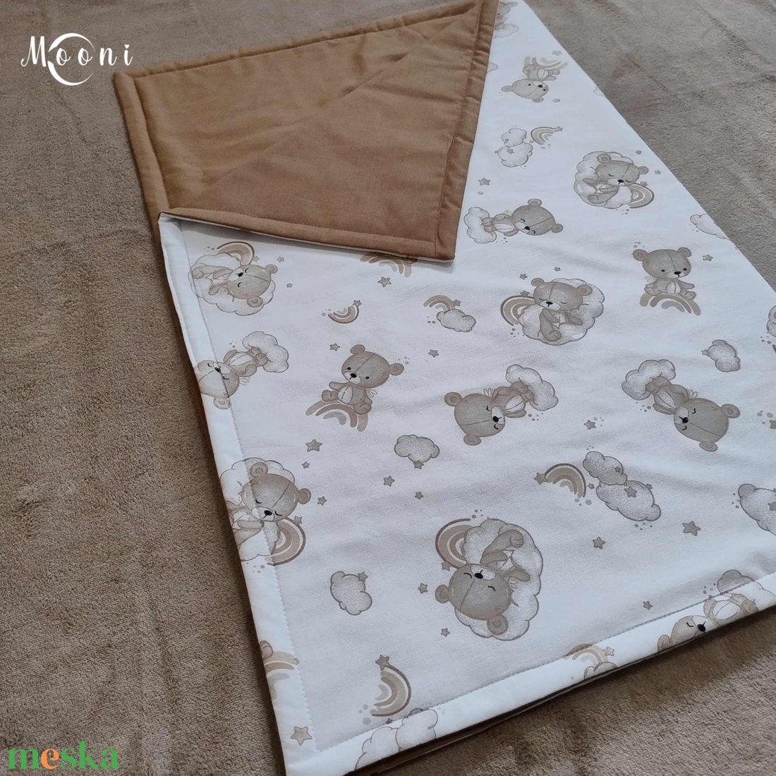 Kismackóm  Bélelt pamut takaró - otthon & életmód - babaszoba, gyerekszoba - baba ágynemű - Meska.hu