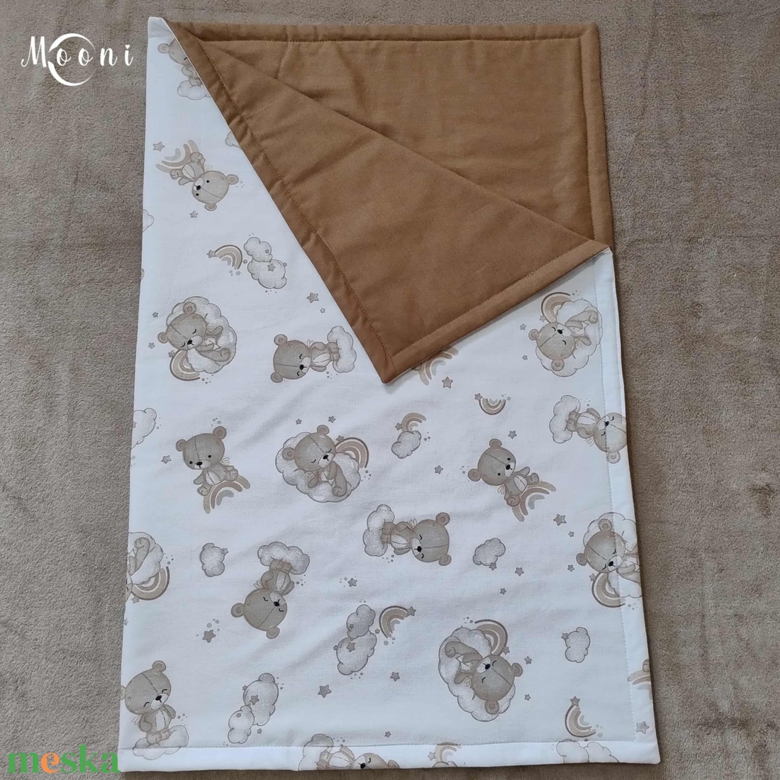 Kismackóm  Bélelt pamut takaró - otthon & életmód - babaszoba, gyerekszoba - baba ágynemű - Meska.hu