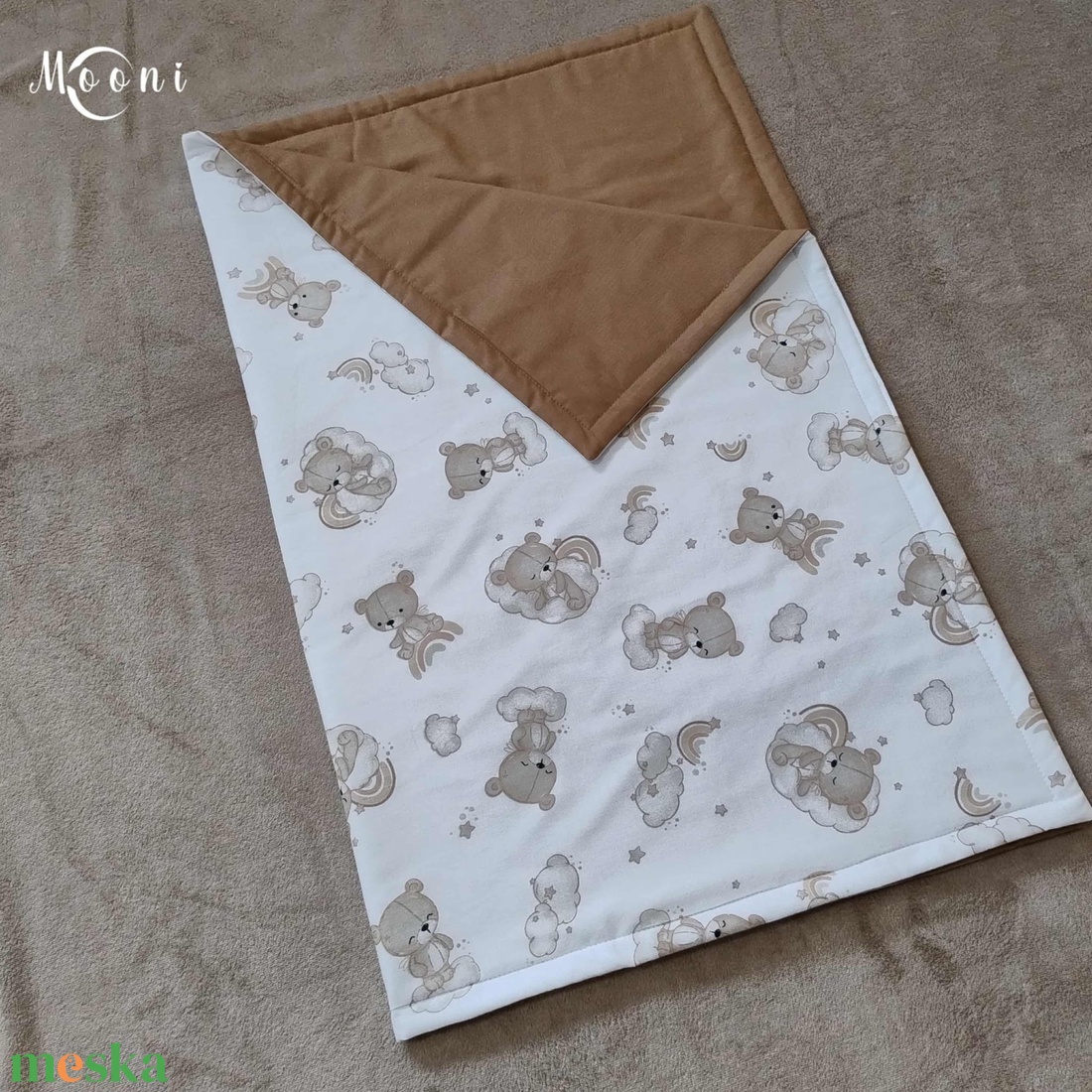Kismackóm  Bélelt pamut takaró - otthon & életmód - babaszoba, gyerekszoba - baba ágynemű - Meska.hu