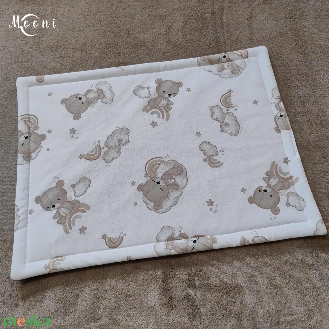 Kismackóm  Lapos pamut kispárna - otthon & életmód - babaszoba, gyerekszoba - baba ágynemű - Meska.hu