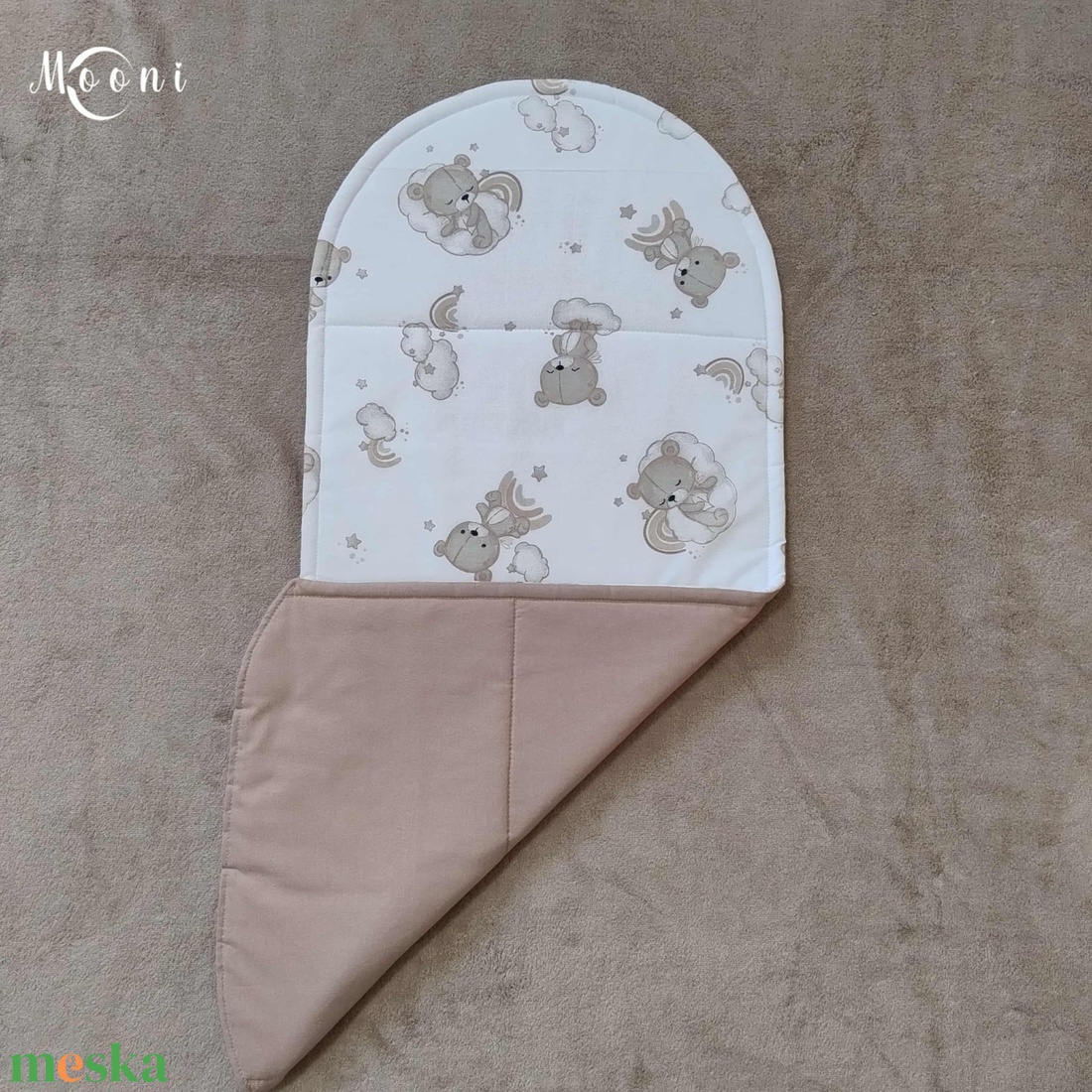 Kismackóm  Pamut babafészek betét - otthon & életmód - babaszoba, gyerekszoba - babafészek - Meska.hu