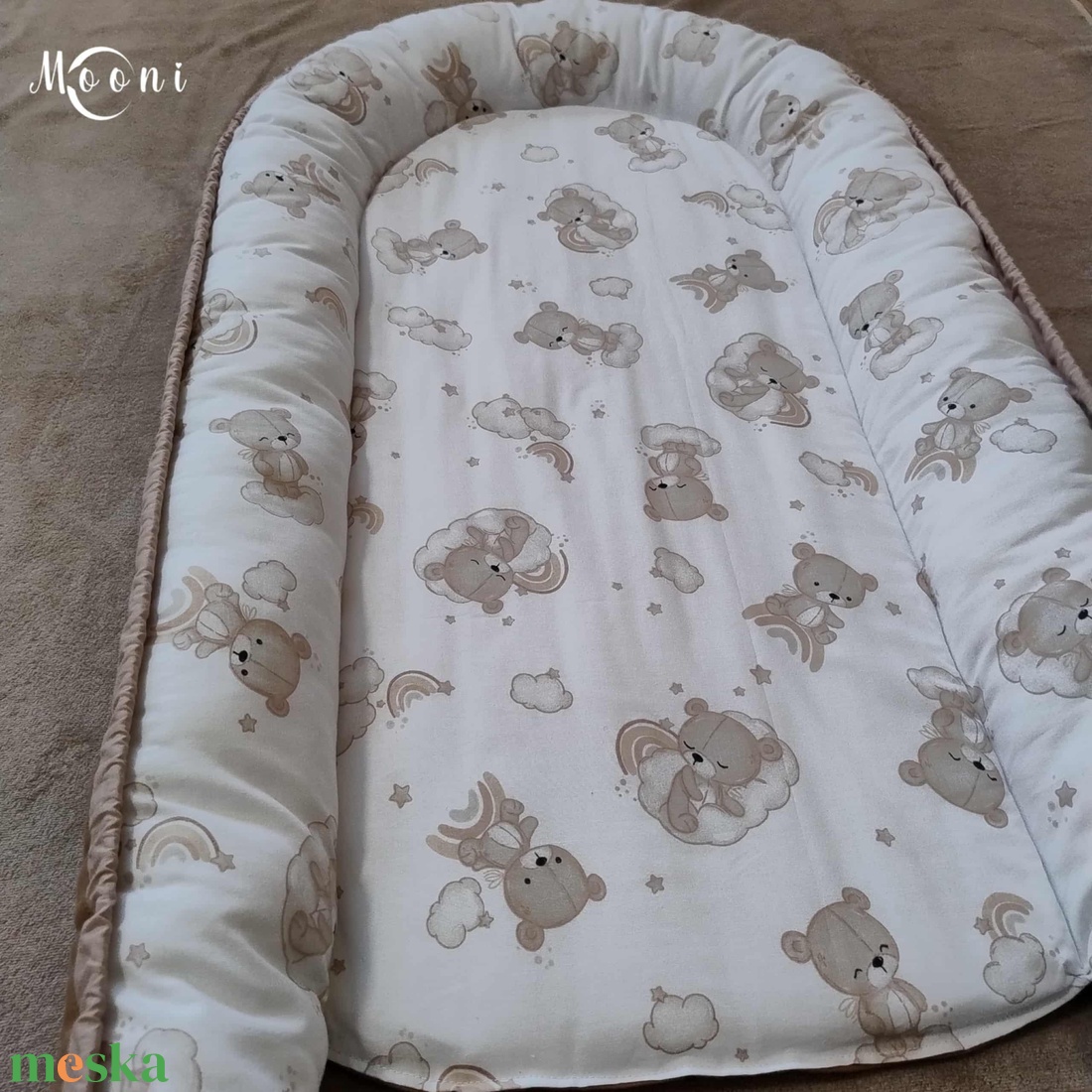 Kismackóm  Pamut babafészek - otthon & életmód - babaszoba, gyerekszoba - babafészek - Meska.hu