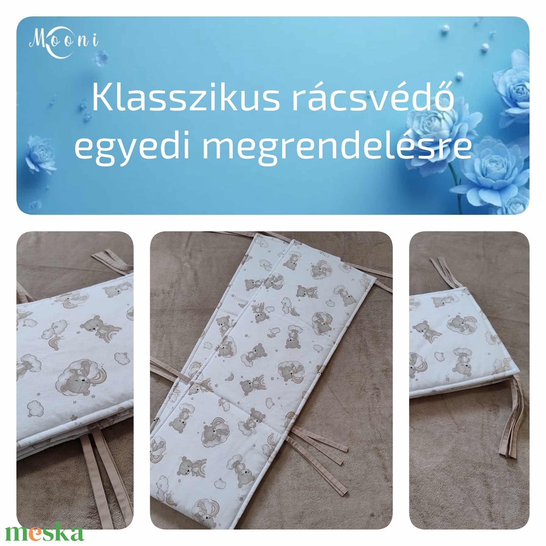 Klasszikus rácsvédő - otthon & életmód - babaszoba, gyerekszoba - szett kiságyba - Meska.hu