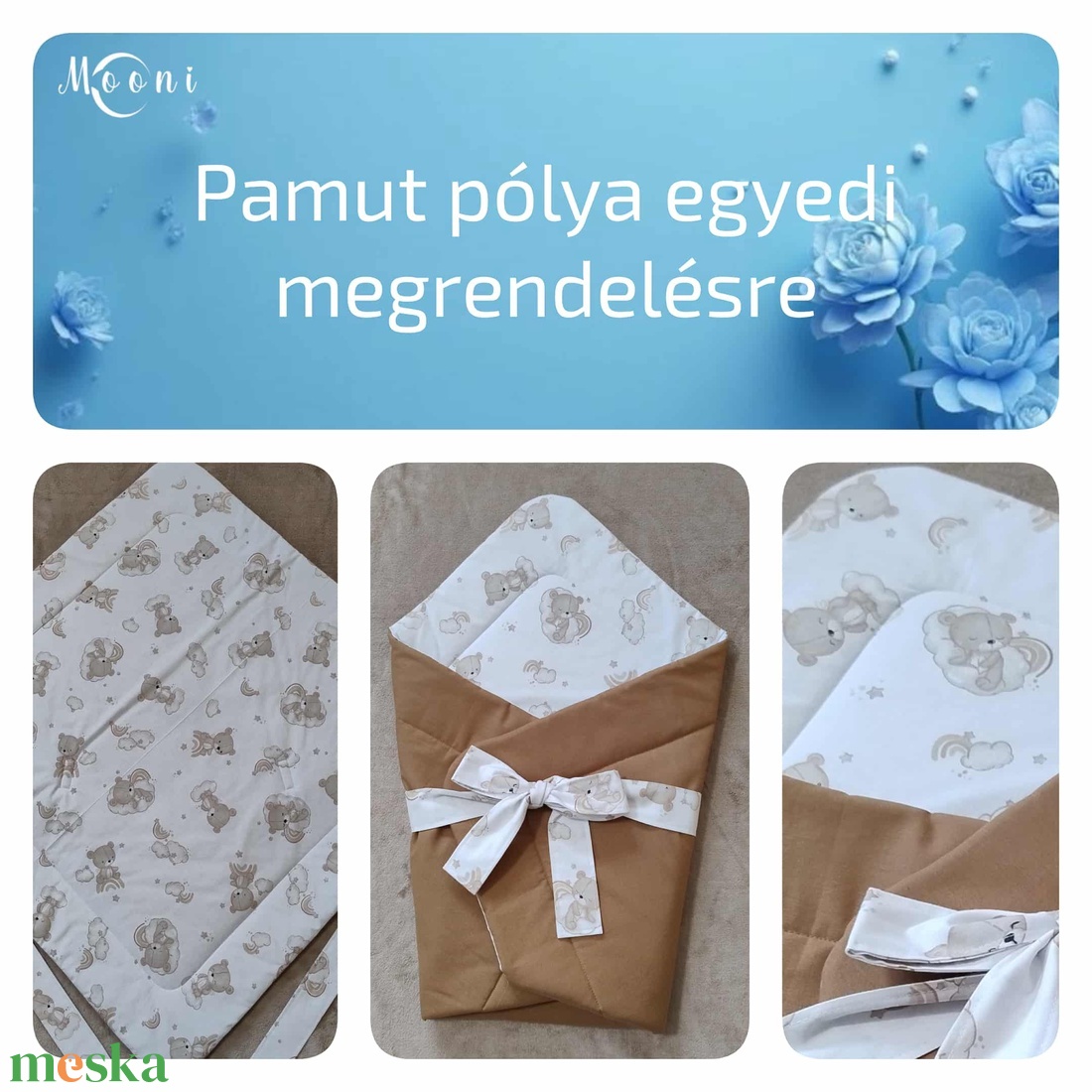 Pamut pólya - otthon & életmód - babaszoba, gyerekszoba - pólya - Meska.hu