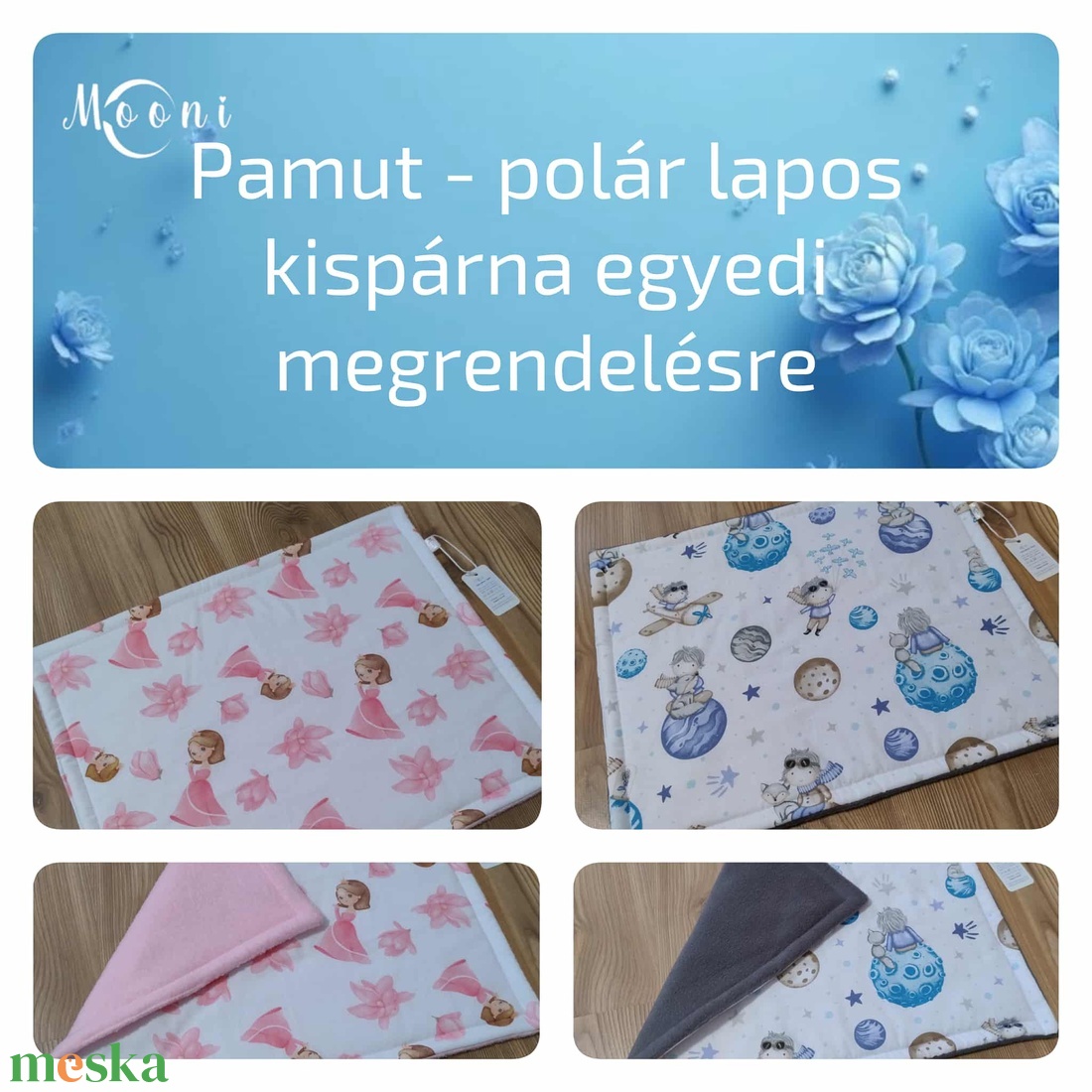 Lapos pamut - polár kispárna - játék & sport - ovis felszerelés - ovis ágynemű - Meska.hu