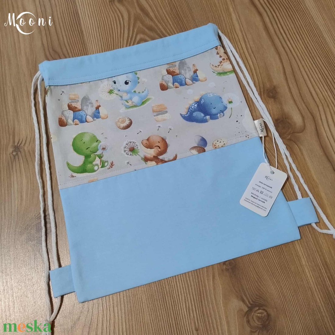 Dinós ruhás zsák szett bölcsibe / oviba - játék & sport - ovis felszerelés - ovis szett - Meska.hu