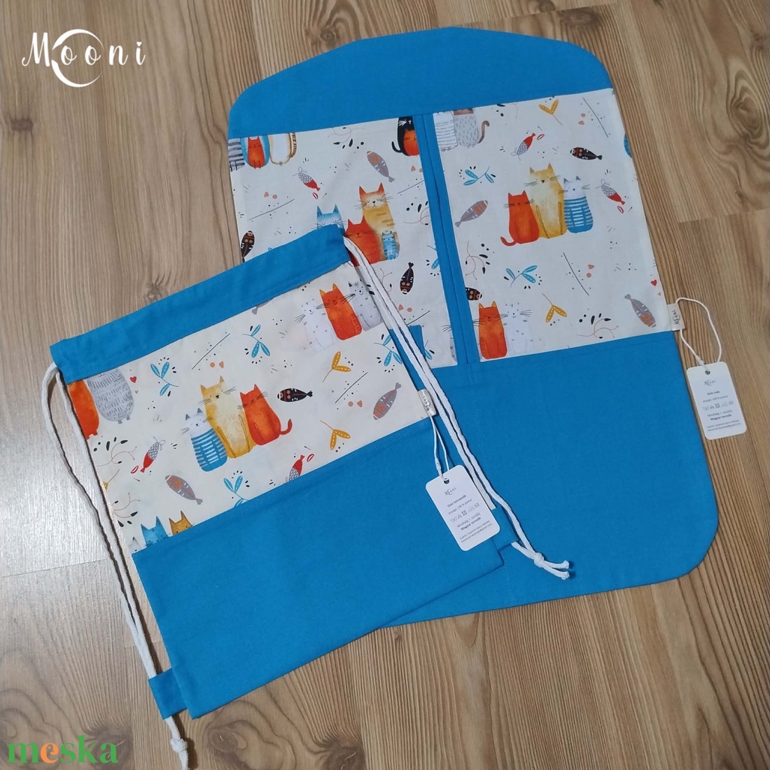 Cicás ruhás zsák szett bölcsibe / oviba - játék & sport - ovis felszerelés - ovis szett - Meska.hu