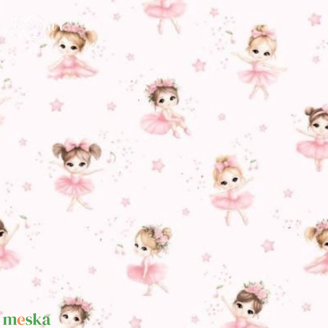 Balerinák pamutvászon - mintás - alapanyag termékekhez - kellékek & szerszámok - méteráru - szövet - Meska.hu