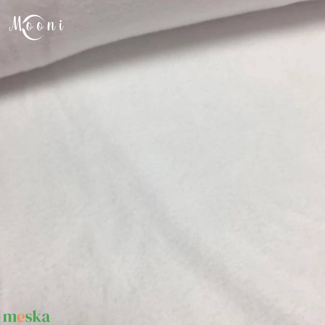 Hófehér polár alapanyag termékekhez - kellékek & szerszámok - méteráru - szövet - Meska.hu