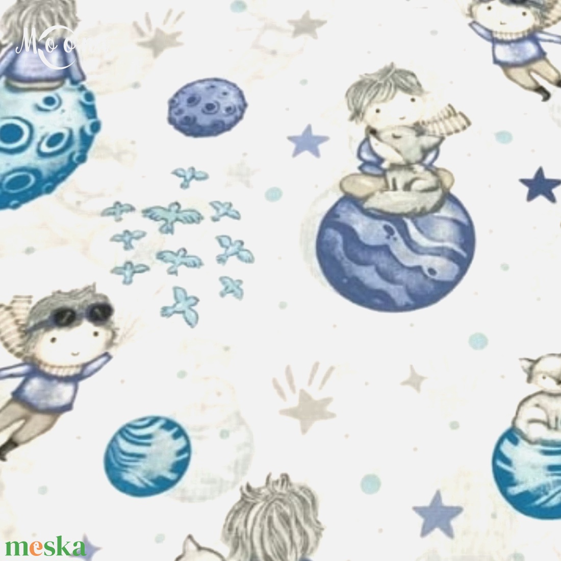 (Kis)herceg pamutvászon - mintás - alapanyag termékekhez - kellékek & szerszámok - méteráru - szövet - Meska.hu