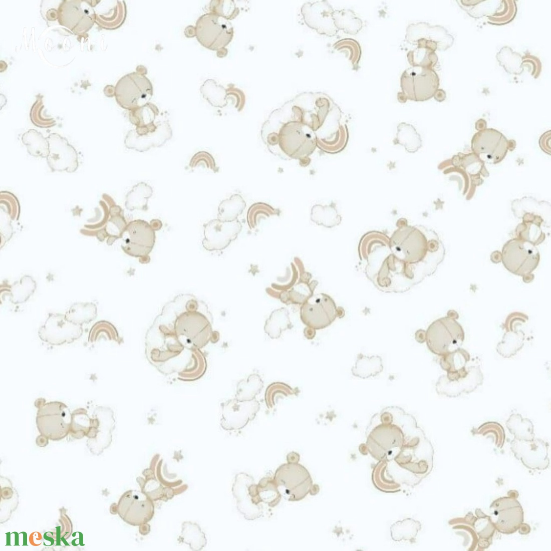 Kismackó pamutvászon - mintás - alapanyag termékekhez - kellékek & szerszámok - méteráru - szövet - Meska.hu