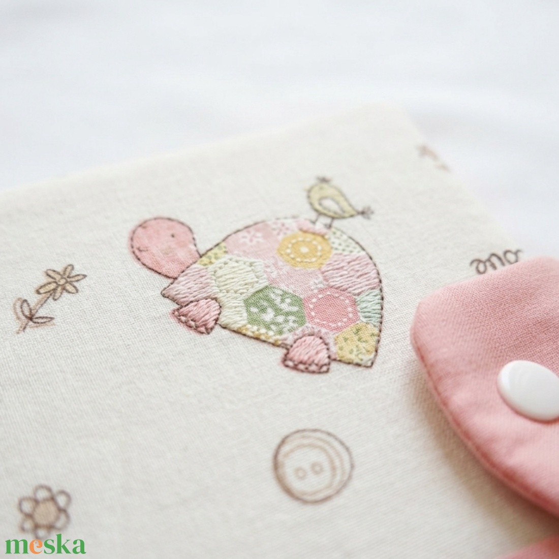 Teknős mintás gyermek egészségügyi kiskönyv borító - baba - mama - babaemlékek - egészségügyi kiskönyv borító - Meska.hu