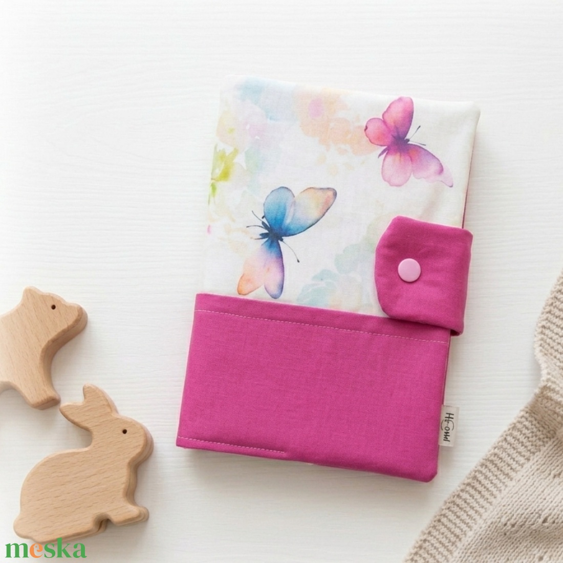 Pillangó mintás gyermek egészségügyi kiskönyv borító - baba - mama - babaemlékek - egészségügyi kiskönyv borító - Meska.hu