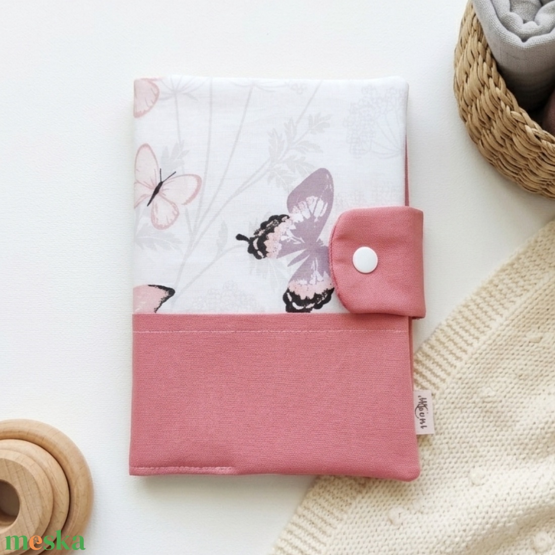 Pillangók mintás gyermek egészségügyi kiskönyv borító - baba - mama - babaemlékek - egészségügyi kiskönyv borító - Meska.hu